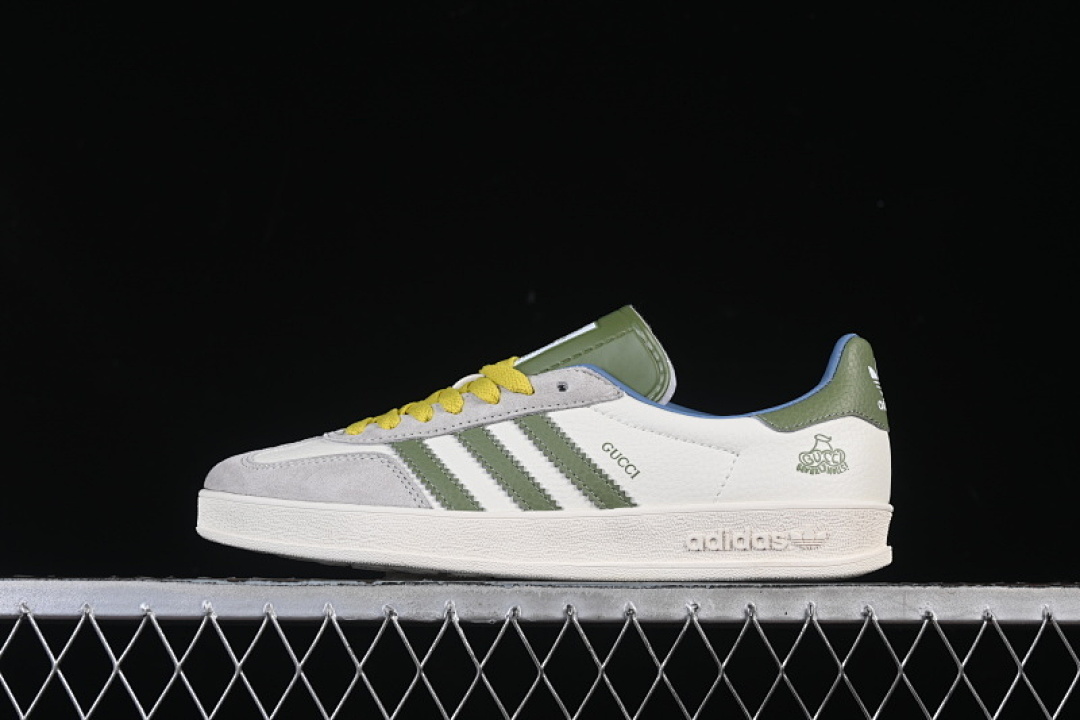 Unbranded [DD6607]-[ORIGINALS GAZELLE INDOOR LOW-TOP SNEAKERS GREY/WHITE/GREEN]-[WOMAN:35-39]-[MAN:40-45], photo 1