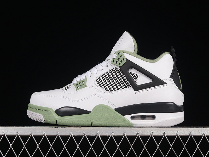 Jordan AIR Jordan 4 RETRO SEAFOAM WHITE/OIL GREEN/DARK ASH/NEUTRAL GREY · AQ9129-103, photo 1