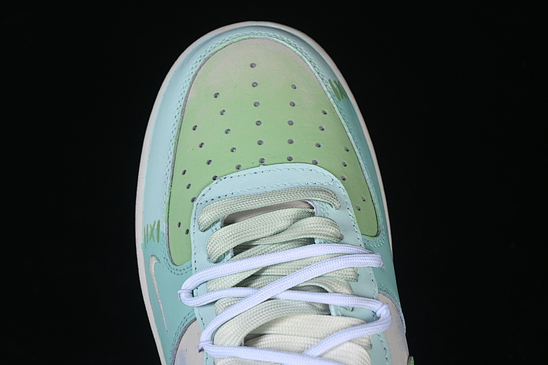 Nike [DB3301-919]-[AIR FORCE 1 07 LOW CASUAL SNEAKERS GREEN/BLUE/WHITE]-[WOMAN:36-39]-[MAN:40-45] - Image 10