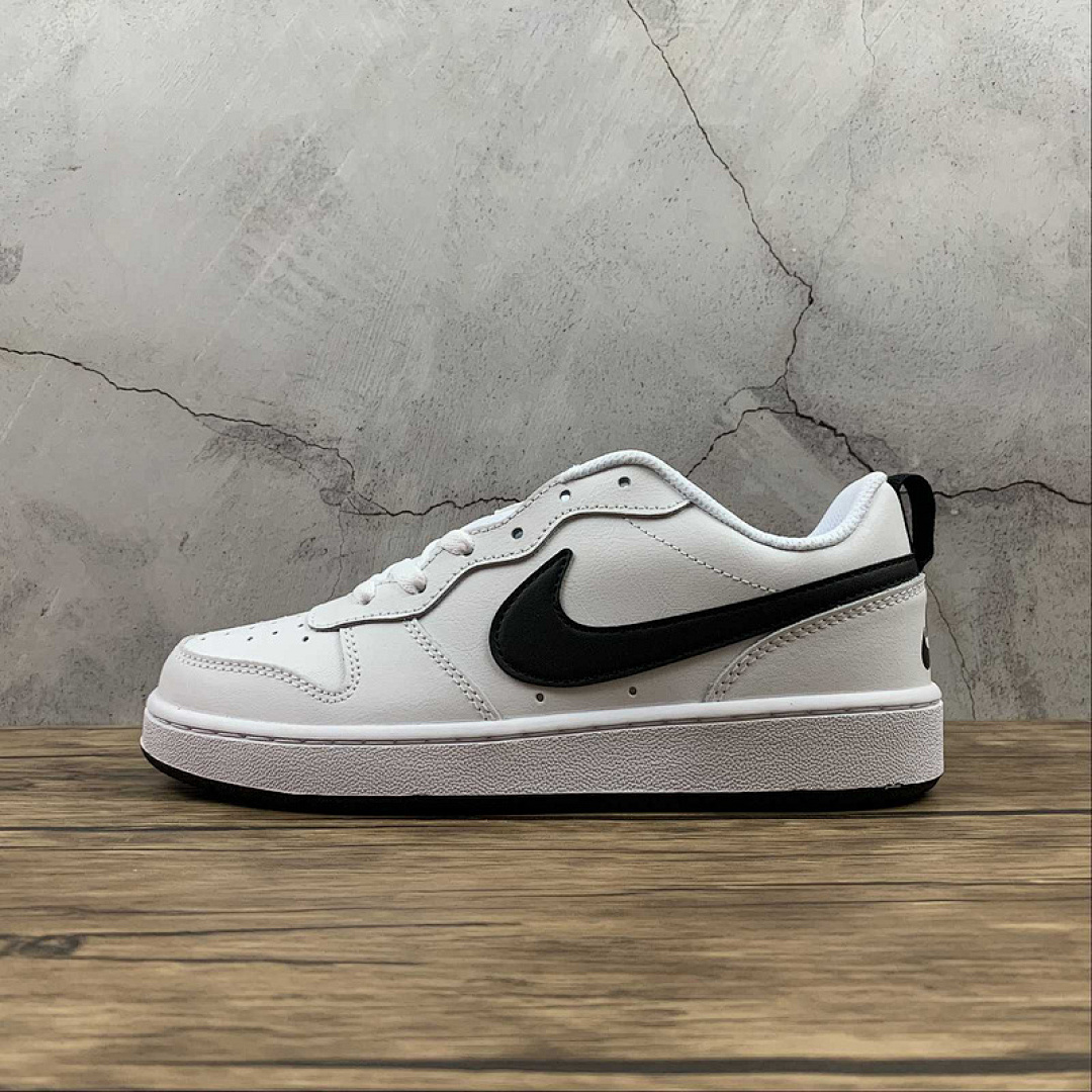 Unbranded [BQ5448-104]-[COURT BOROUGH LOW 2 WHITE/WHITE/BLACK]-[WOMAN:36-43], photo 1