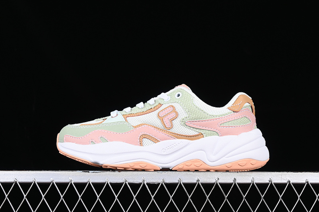 Fila [T12W321101FWM]-[FILA FUSION WEAR RESISTANT BREATHABLE CASUAL SHOES PINK/GREEN/WHITE], photo 1