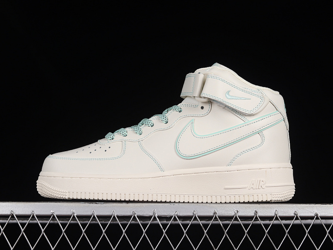 Nike [BY6899-695]-[AIR FORCE 1 MID 07 WHITE/WHITE/GREEN]-[WOMAN:36-39]-[MAN:40-45], photo 1