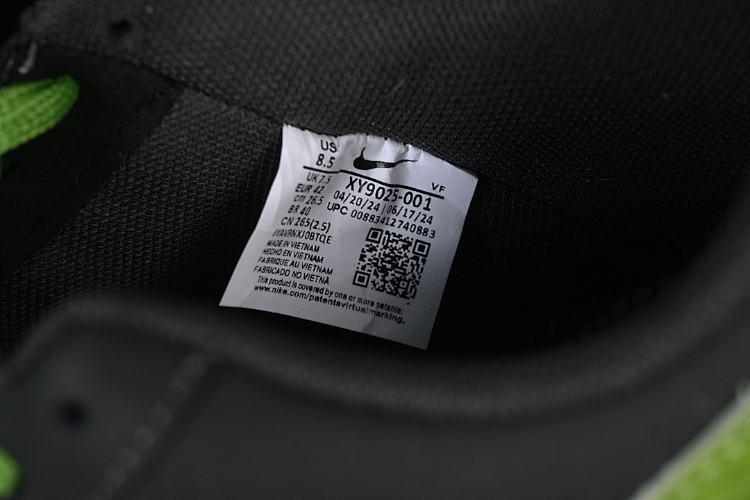Nike [XY9025-001]-[AIR FORCE 1 07 LOW BLACK/GREEN/BLACK]-[WOMAN:36-39]-[MAN:40-45] - Image 6