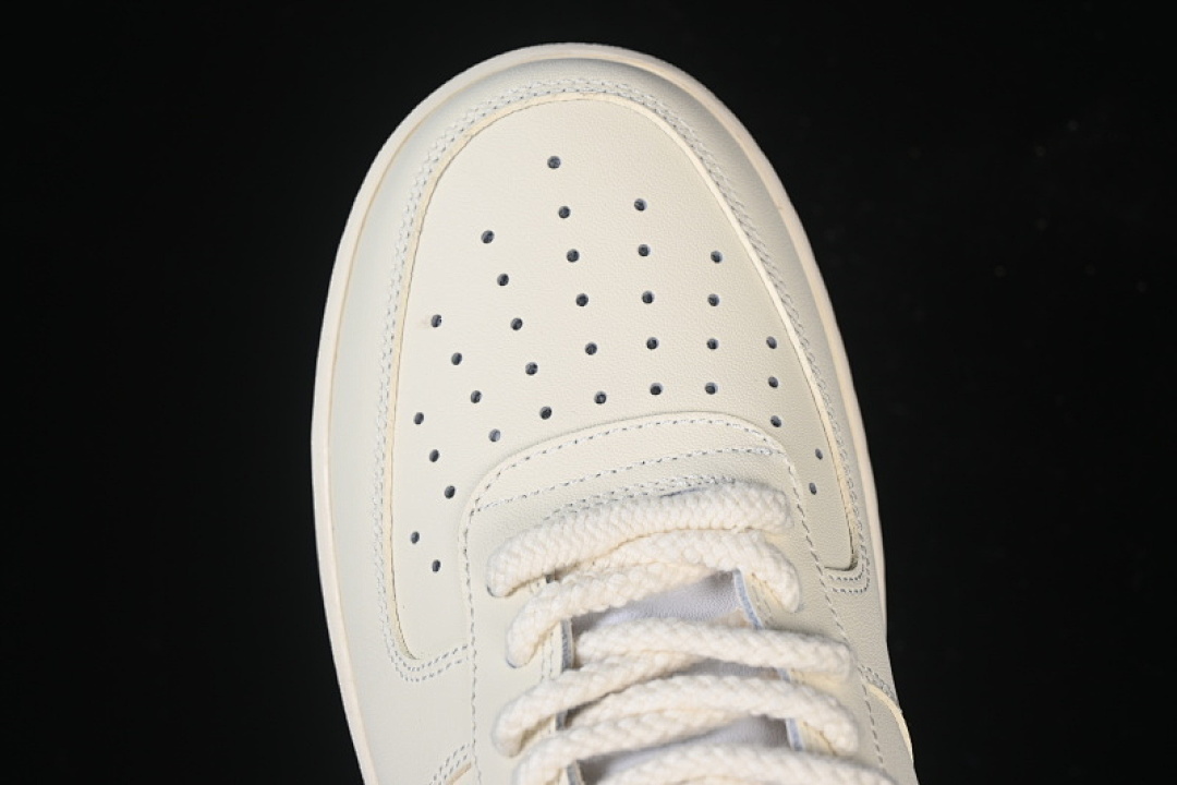 Nike [DD8959-100]-[AIR FORCE 1 07 LOW CASUAL SNEAKERS BEIGE/BLACK]-[WOMAN:36-39]-[MAN:40-45] - Image 9
