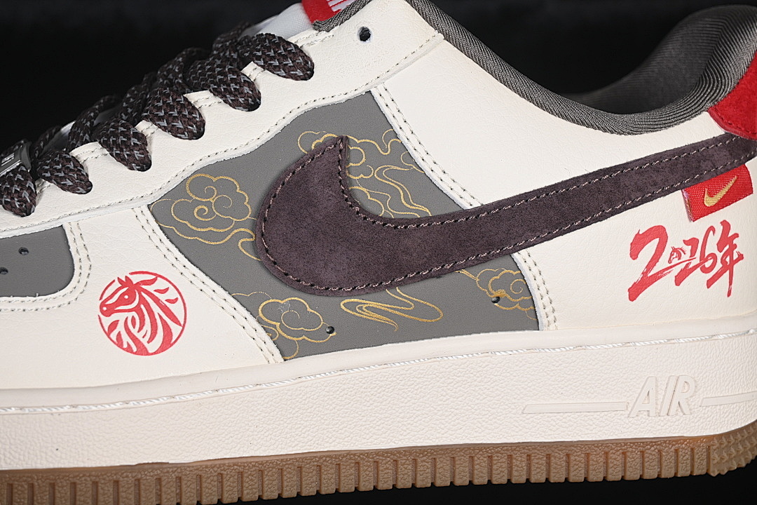 Nike [QW5288-137]-[AIR FORCE 1 07 LOW WHITE/GREY/RED/BLACK]-[WOMAN:36-39]-[MAN:40-45] - Image 8