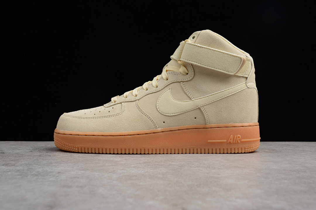 Nike [AA1117-200]-[NUBUCK SUEDE]-[AIR FORCE 1 07 LV HIGH MUSHROOM/GUM BROWN-IVORY]-[UNISEX:36-45]-[OG146], photo 1