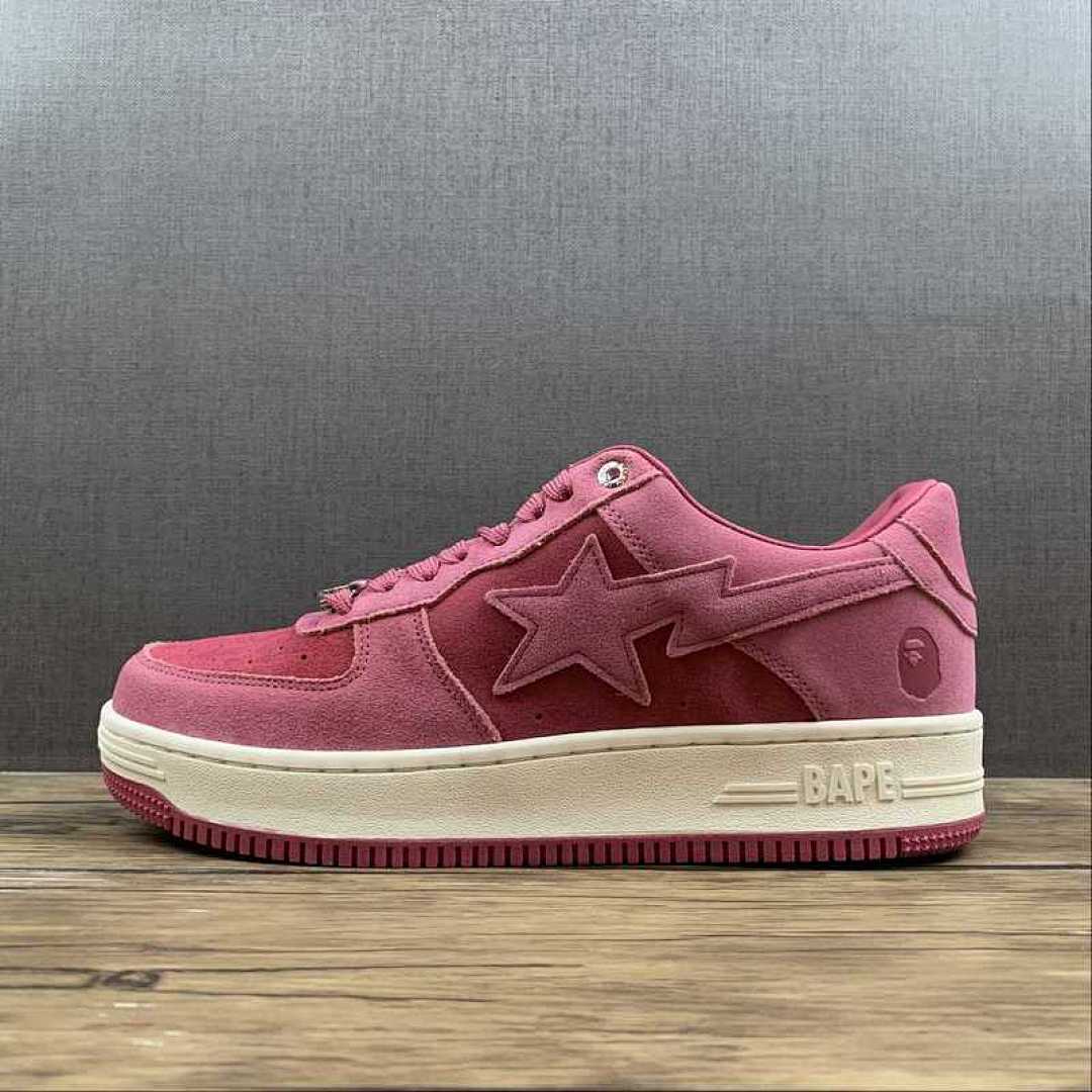 Bape [M191045]-[BAPE STA LOW SHOES PINK/PINK/WHITE]-[WOMAN:36-39]-[MAN:40-45], photo 1