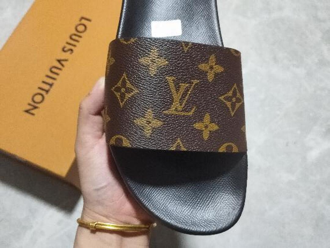 Louis Vuitton [L*V WATERFRONT SLIPPERS BLACK/BROWN/BLACK]-[WOMAN:35-39]-[MAN:40-45] - Image 6