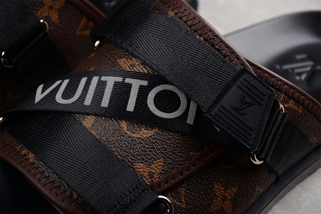 Louis Vuitton [L*V COMFORTABLE CASUAL COOL SLIPPERS BLACK]-[MAN:38-45] - Image 7