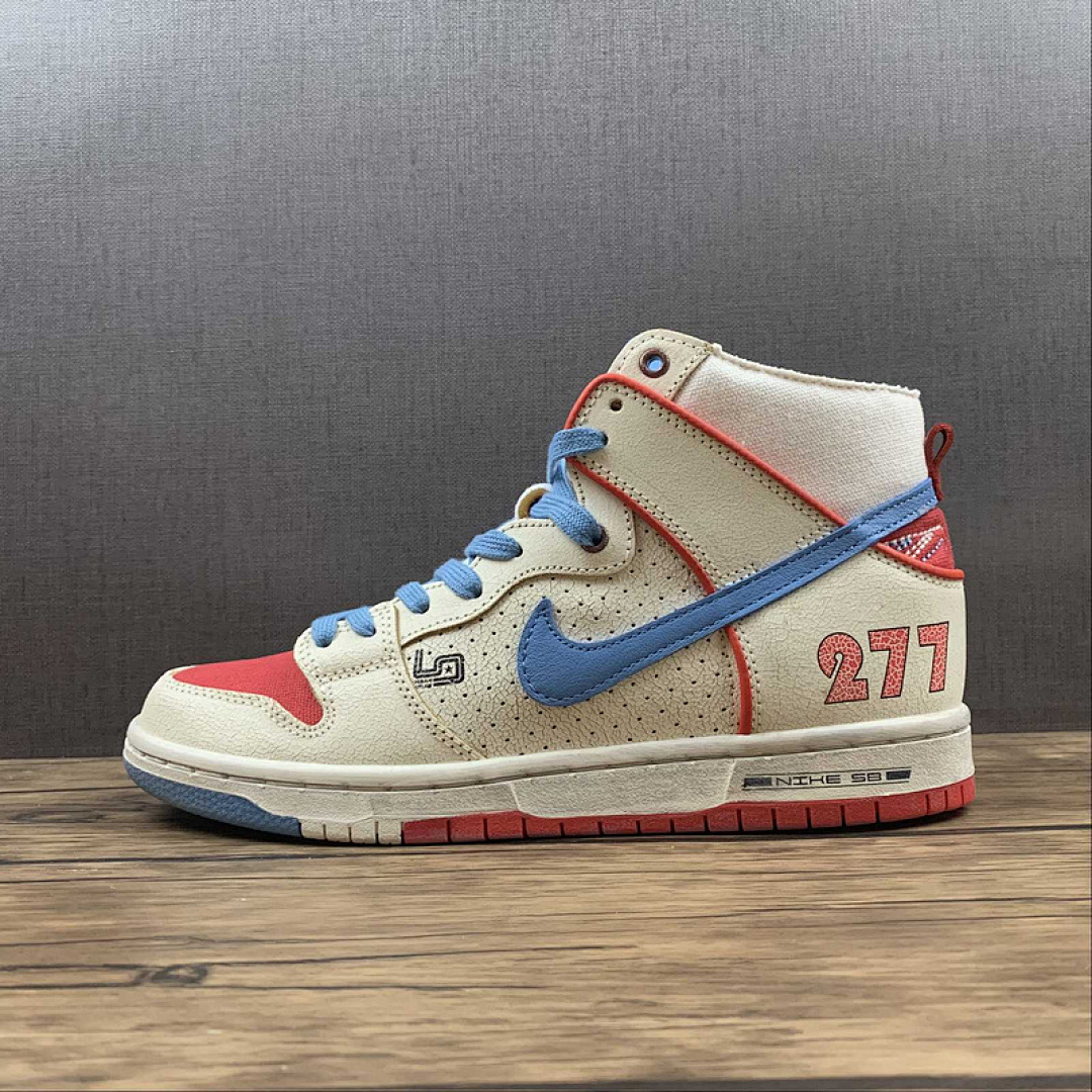 Unbranded [DH7683-100]-[ISHOD WAIR X MAGNUS WALKER DUNK HIGH PRO SB URBAN OUTLAW WHITE/BLUE/RED], photo 1