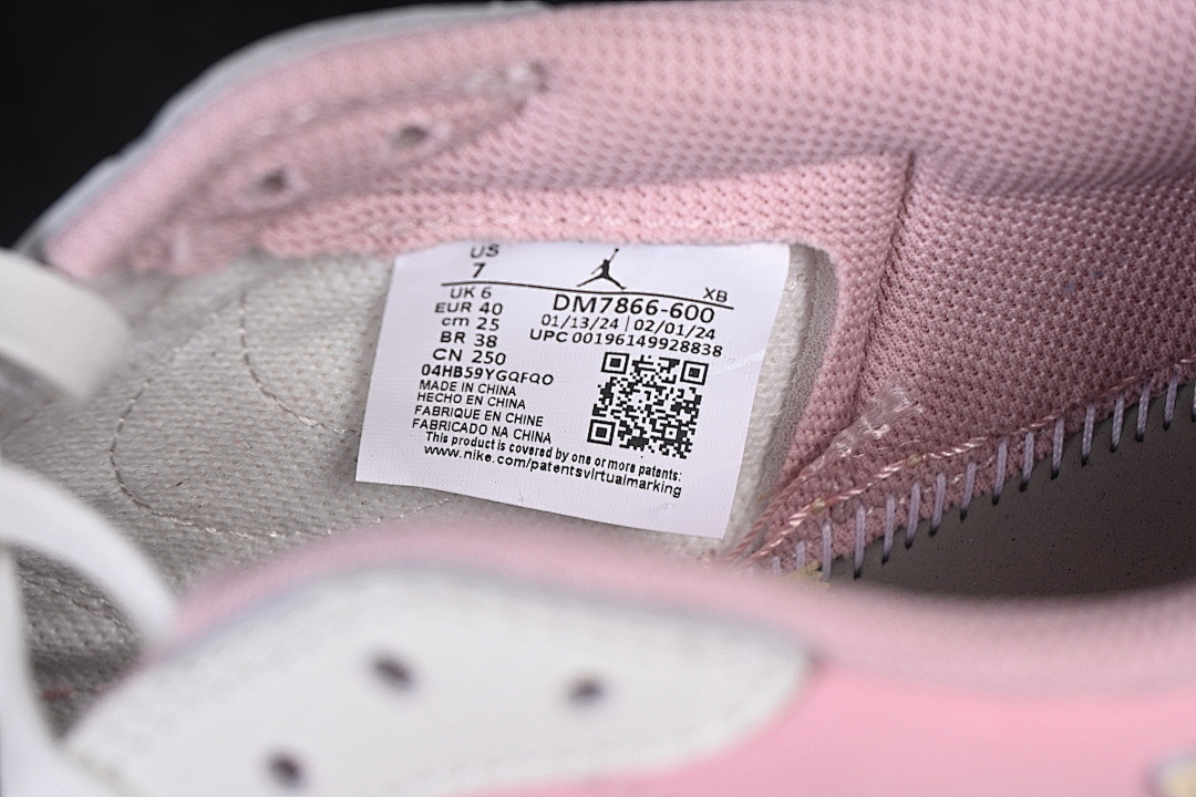 Jordan [DM7866-600]-[TRAVIS SCOTT AIR JORDAN 1 LOW OG WHITE/PINK]-[WOMAN:36-39]-[MAN:40-48.5] - Image 6