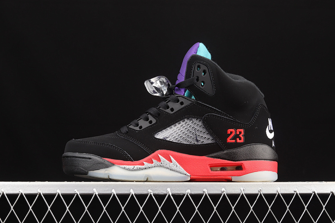 Jordan [CZ1786-001]-[AIR JORDAN 5 RETRO TOP 3 BLACK/FIRE RED/GRAPE ICE/NEW EMERALD]-[UNISEX:36-46], photo 1