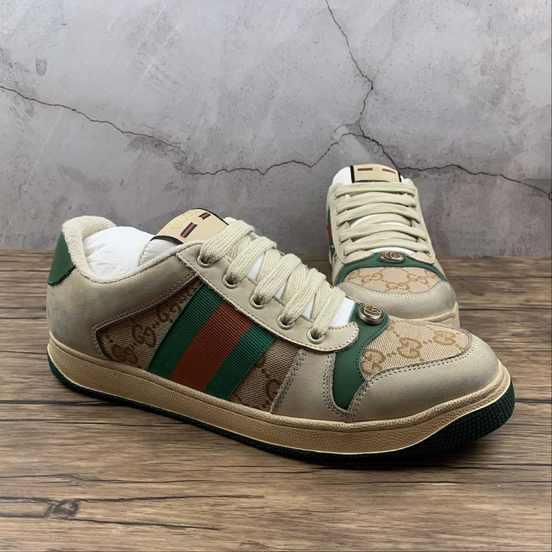 Gucci [GU*CCI SCREENER SNEAKERS LIGHT KHAKI/GREEN/RED-GOLD]-[WOMAN:35-39]-[MAN:40-44] - Image 12