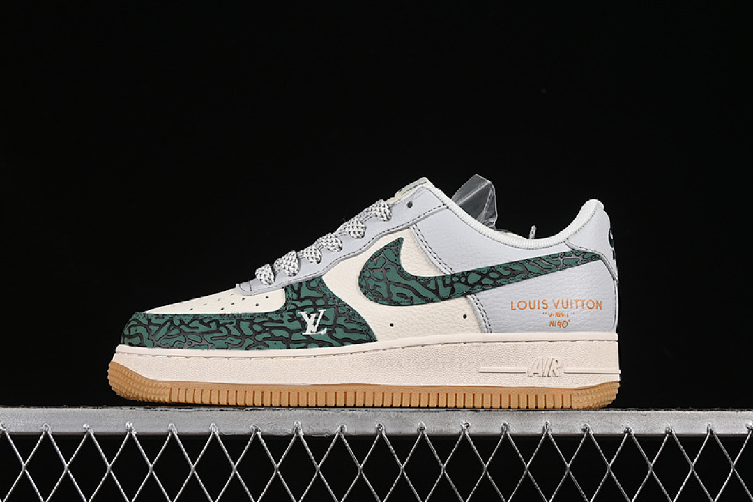 Nike [ZH2598-306]-[AIR FORCE 1 07 LOW LV WHITE/GREY/GREEN]-[WOMAN:36-39]-[MAN:40-45] - Image 2