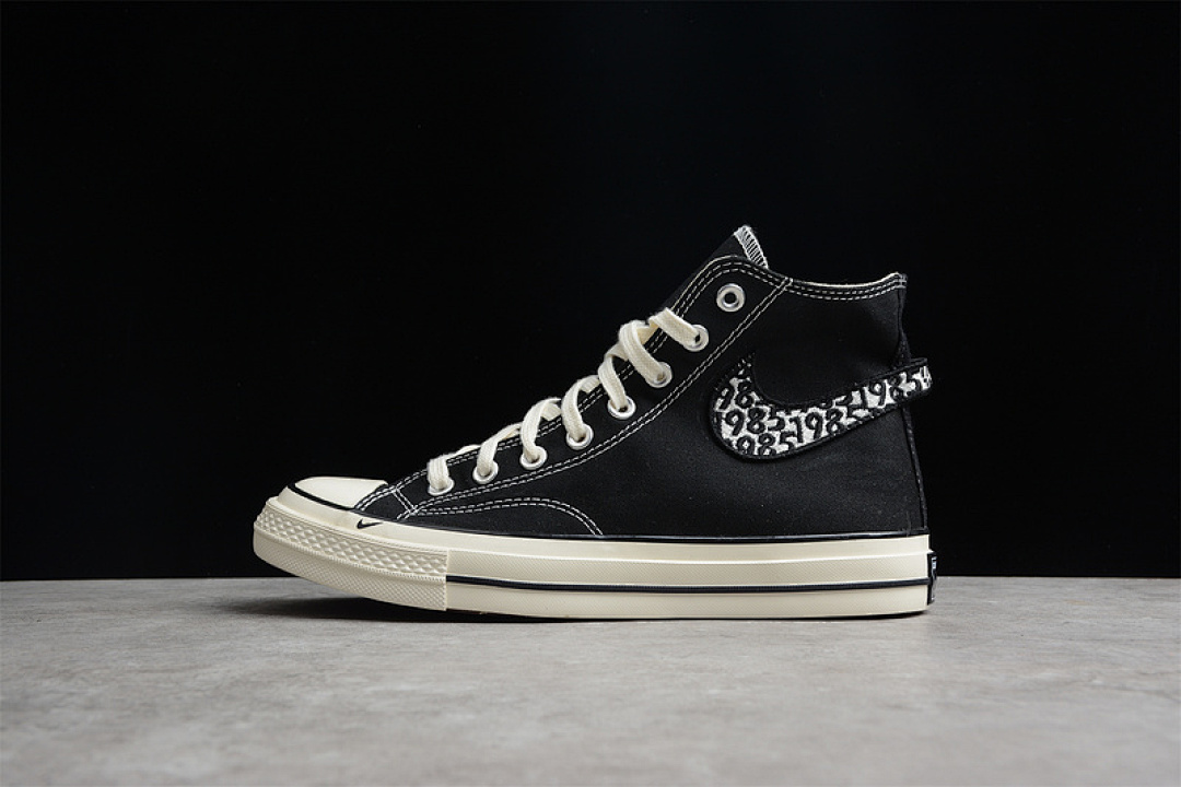 Converse Converse CHUCK TAYLOR ALL-STAR 70S HIGH BLACK/LEOPARD PRINT/EGRET · 162031C, photo 1