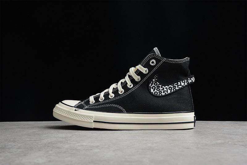 Converse Converse CHUCK TAYLOR ALL-STAR 70S HIGH BLACK/LEOPARD PRINT/EGRET · 162031C, photo 1