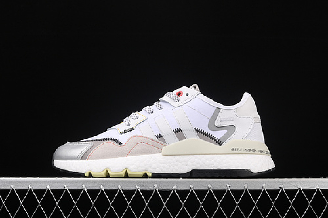 NITE JOGGER SHOES ORBIT GREY/CLOUD WHITE/HI-RES RED · EF5405, photo 1