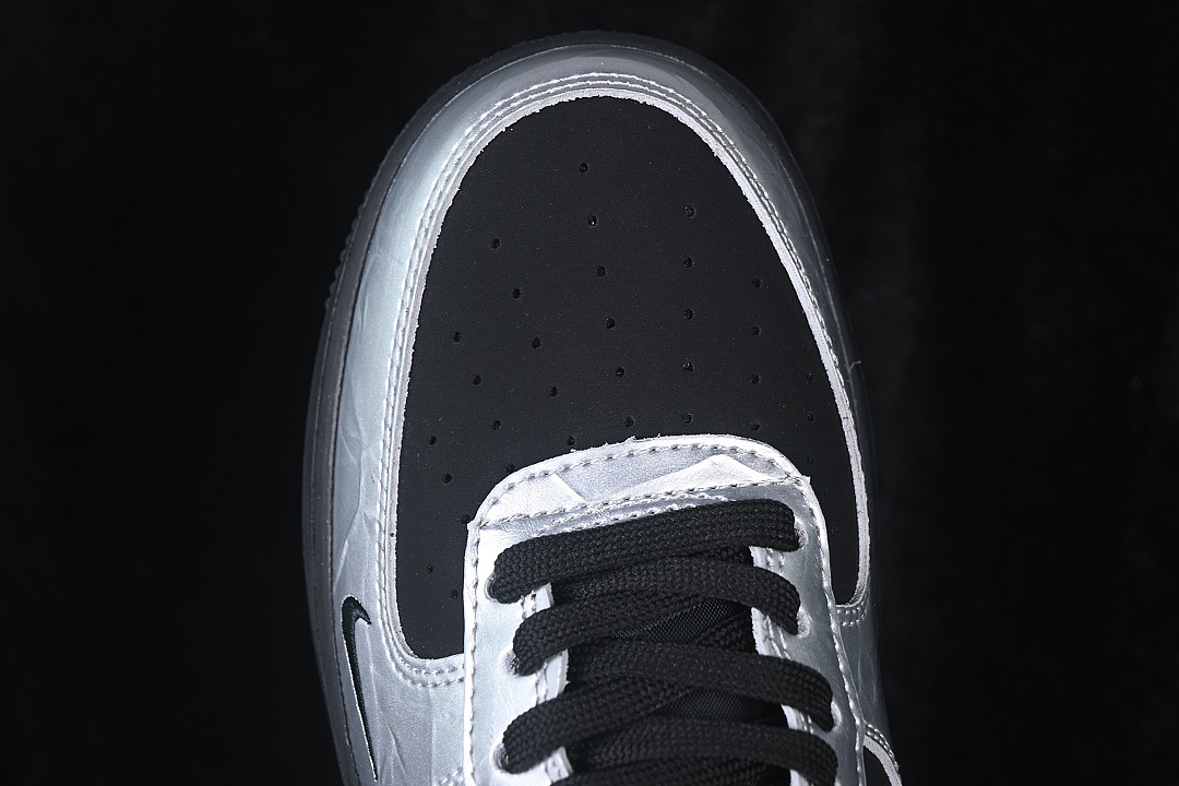 Nike [RJ1988-008]-[AIR FORCE 1 07 LOW CASUAL SNEAKERS SILVER/BLACK]-[WOMAN:36-39]-[MAN:40-45] - Image 9