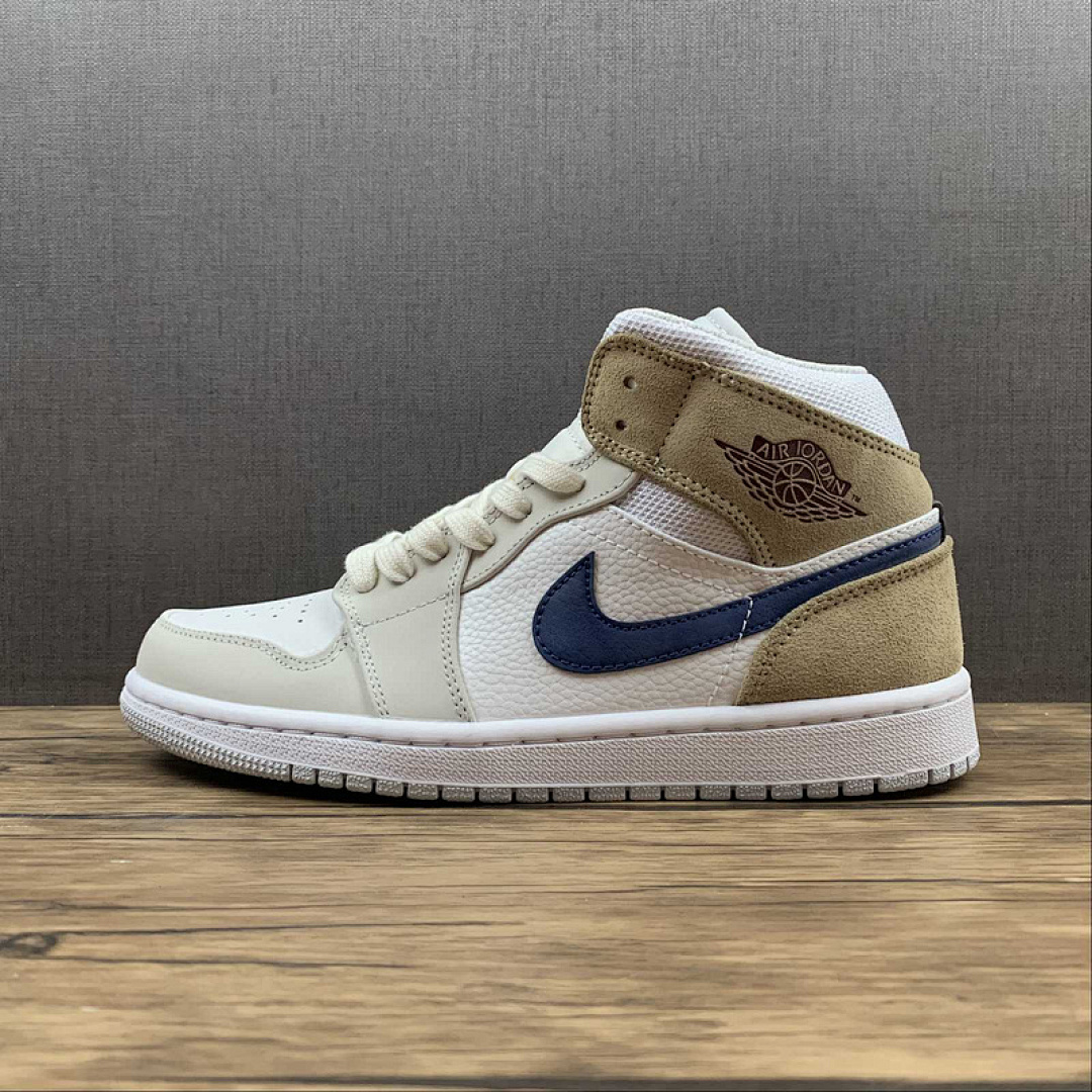 Jordan [DO6726-100]-[AIR JORDAN 1 MID WHITE/BLUE-VOID-TEAM RED/KHAKI]-[WOMAN:36-39]-[MAN:40-47.5], photo 1