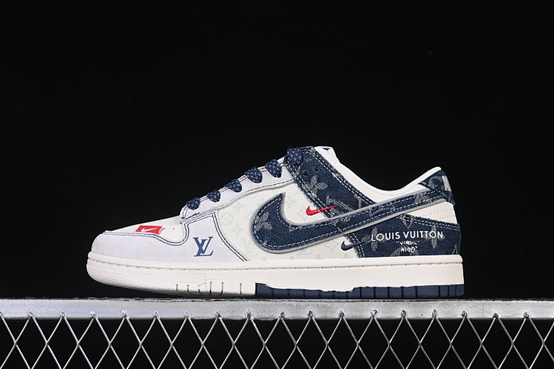 Louis Vuitton Nike SB DUNK LOW LV WHITE/BLUE · YX5066-381, photo 1