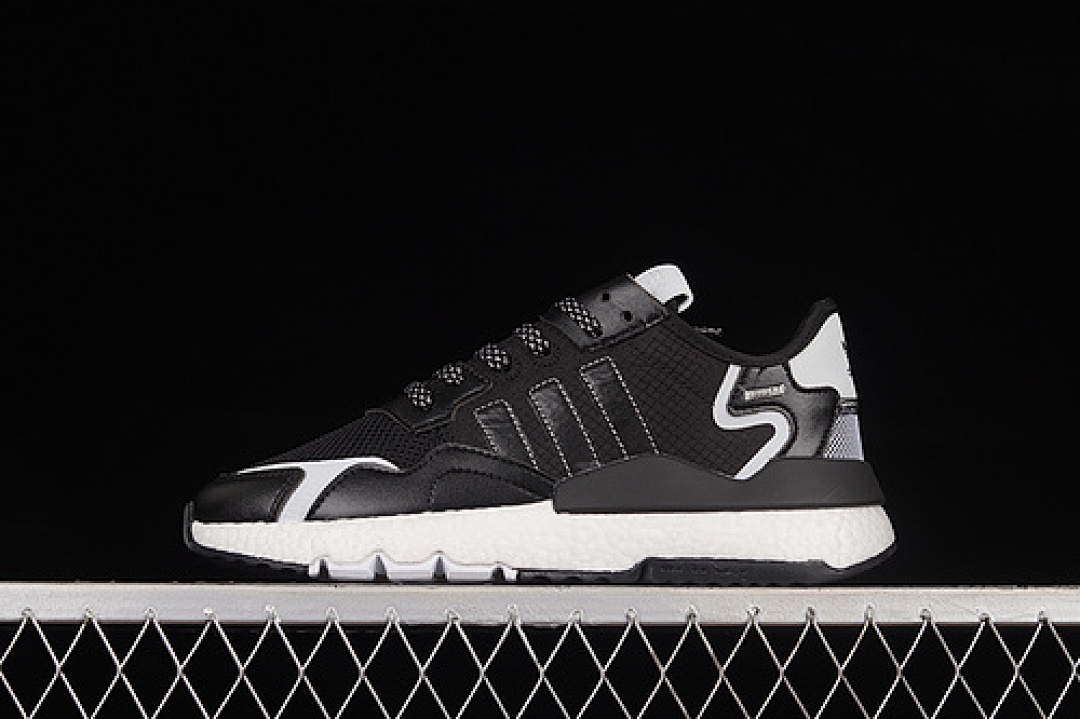 NITE JOGGER BOOST BLACK/WHITE/BLACK · FW2055, photo 1