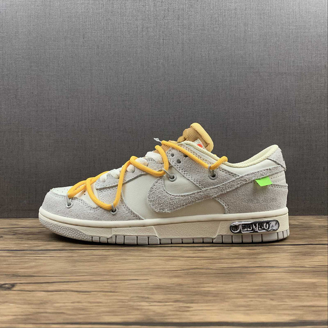 Off-White [DJ0950-109]-[OW X SB DUNK LOW LOT 39 OF 50 SAIL/NEUTRAL GREY/AMARILLO]-[UNISEX:36-47.5], photo 1