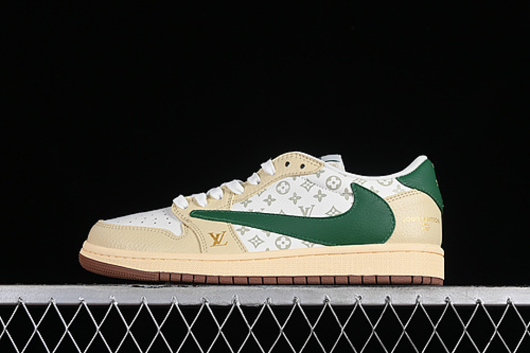 Jordan [LX1988-300]-[TRAVIS SCOTT FRAGMENT DESIGN AIR JORDAN 1 LOW OG SP WHITE/YELLOW/GREEN]-[36-45], photo 1