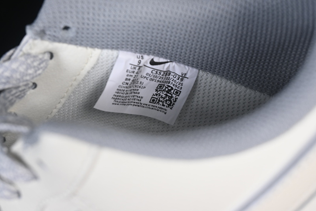 Nike [CS5288-039]-[AIR FORCE 1 07 LOW CASUAL SHOES WHITE/LIGHT GRAY]-[WOMAN:36-39]-[MAN:40-45] - Image 5