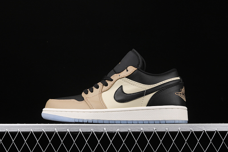 Jordan AIR Jordan 1 RETRO LOW OG BLACK/LIGHT KHAKI · CQ9446-003, photo 1