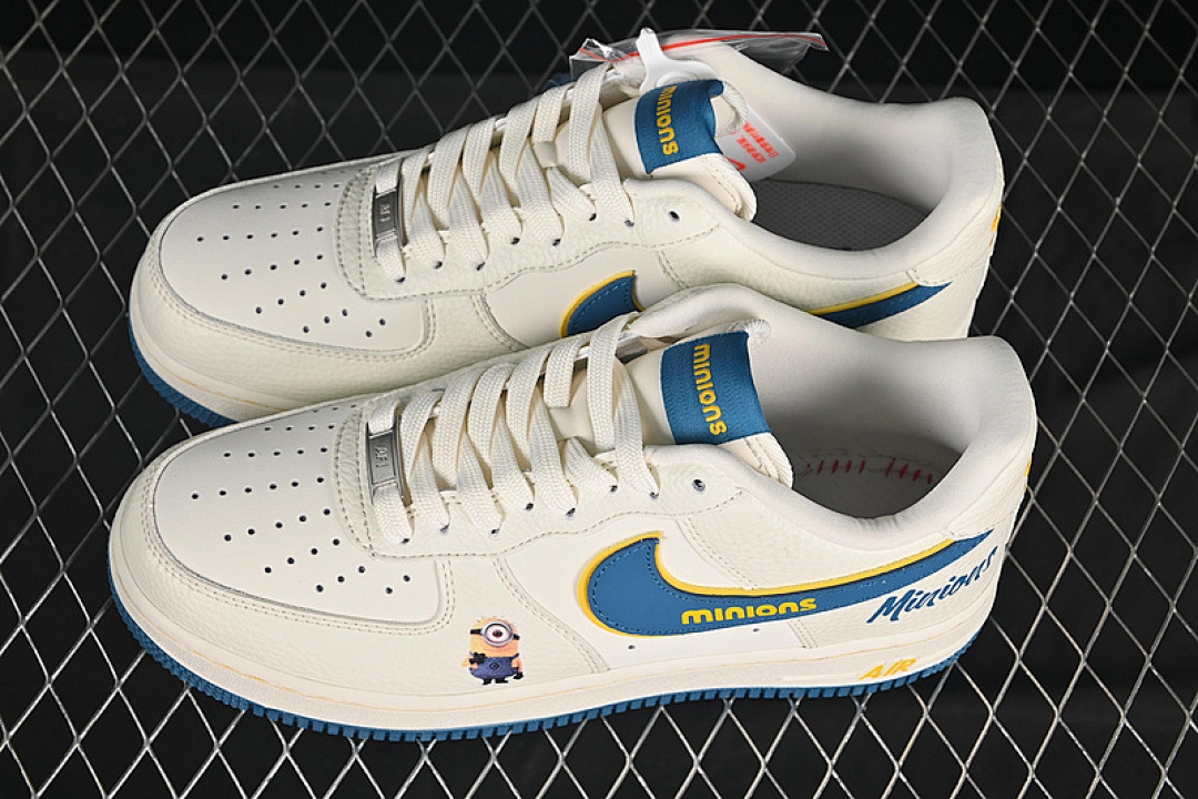 Nike [SC0601-566]-[AIR FORCE 1 07 LOW WHITE/BLUE/YELLOW]-[WOMAN:36-39]-[MAN:40-45] - Image 11