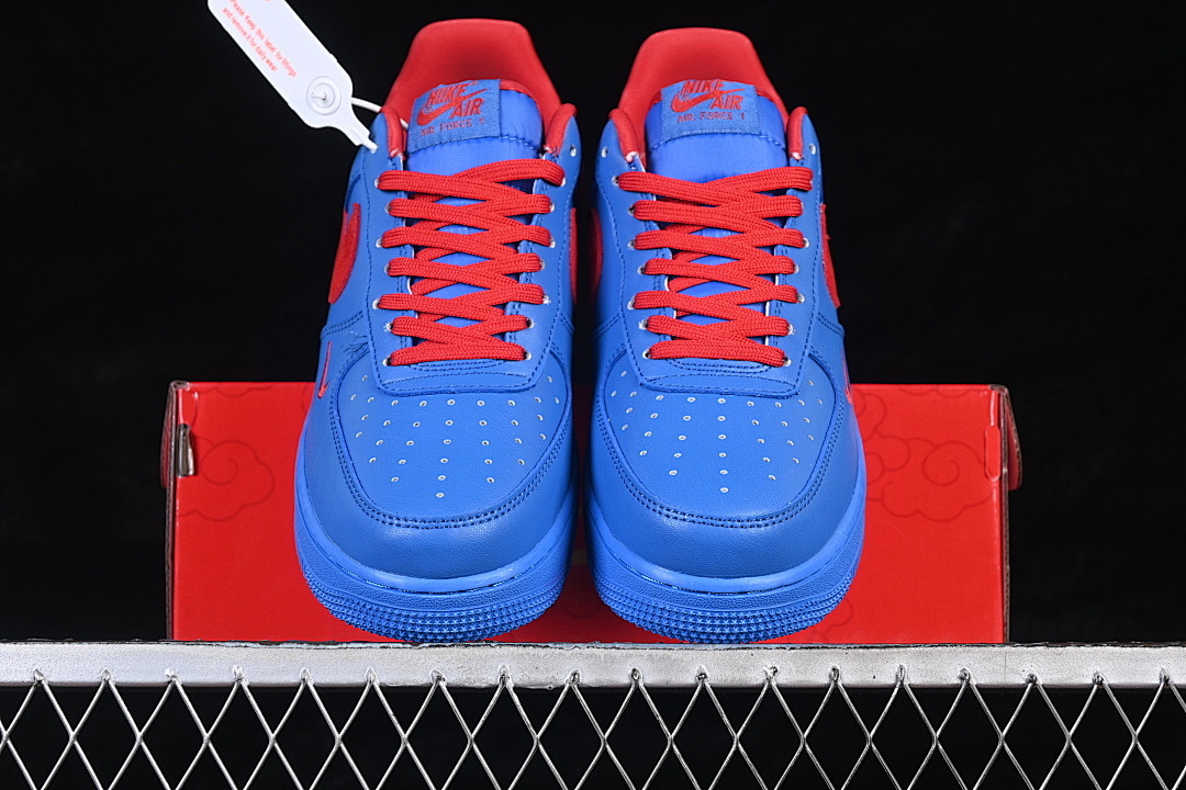 Nike [DF0188-128]-[AIR FORCE 1 07 LOW CASUAL SNEAKERS NAVY BLUE/RED]-[WOMAN:36-39]-[MAN:40-45] - Image 13