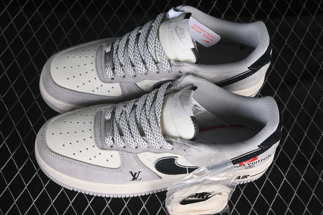 Nike [MZ9588-810]-[AIR FORCE 1 07 LOW LV WHITE/GREY/BLACK]-[WOMAN:36-39]-[MAN:40-45] - Image 11