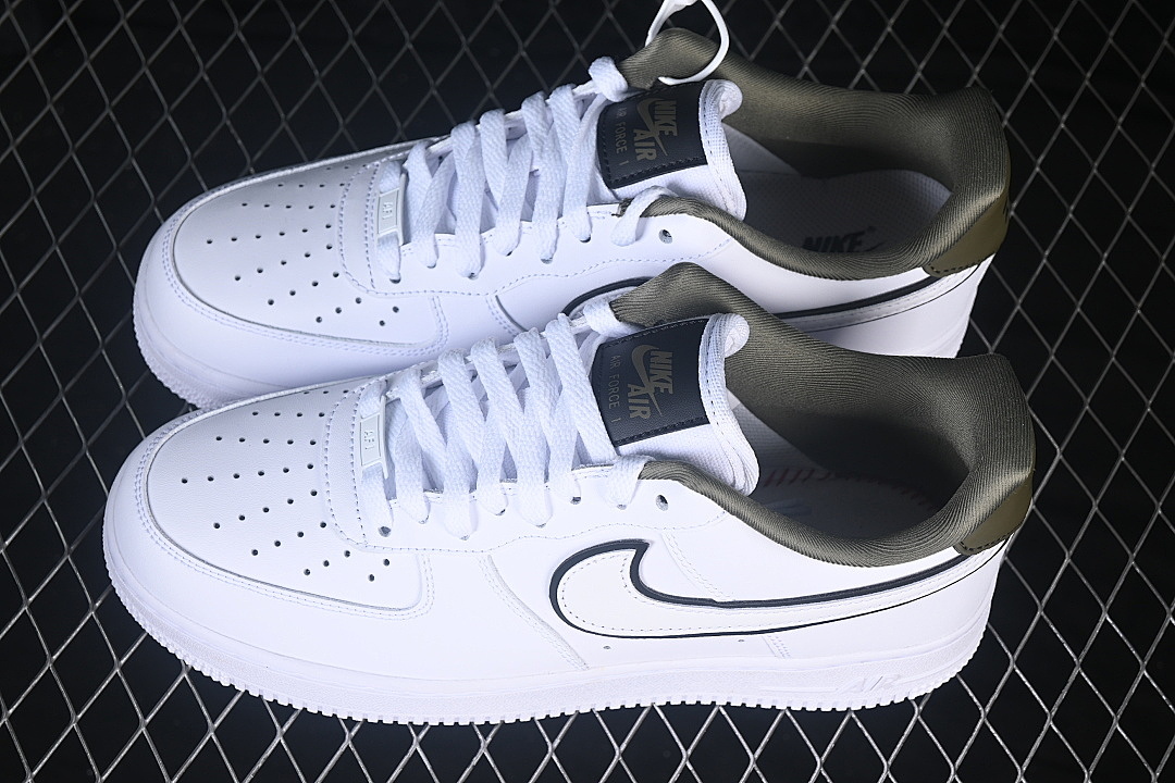 Nike [IO4226-100]-[AIR FORCE 1 07 LOW CASUAL SNEAKERS WHITE/GREEN/WHITE]-[WOMAN:36-39]-[MAN:40-45] - Image 11