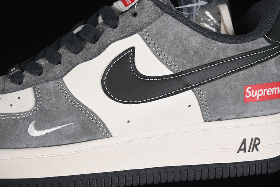 Nike [XZ6188-792]-[AIR FORCE 1 07 LOW SUPREME WHITE/GREY/BLACK]-[WOMAN:36-39]-[MAN:40-45] - Image 8