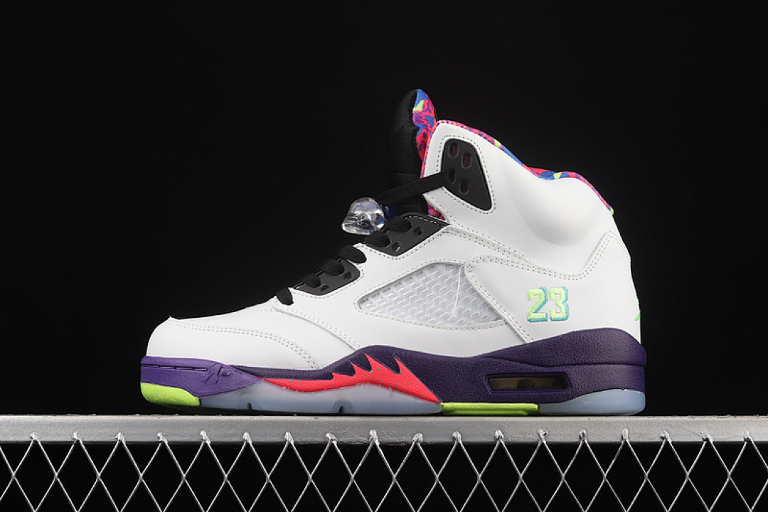 Jordan [DB3335-100]-[AIR JORDAN 5 RETRO ALTERNATE BEL-AIR WHITE/COURT PURPLE/RACER PINK/GHOST (GREEN]), photo 1