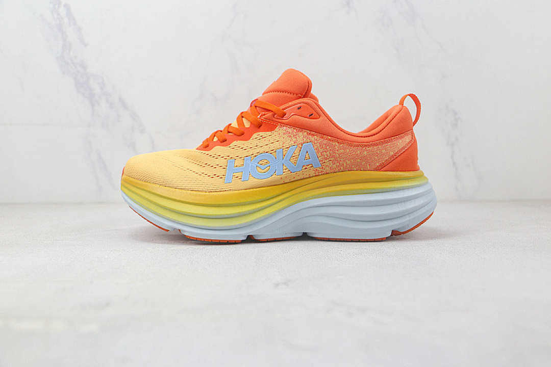 Hoka [HOKA ONE RUNNING SHOES ORANGE/WHITE/YELLOW]-[WOMAN:36-39]-[MAN:40-45], photo 1