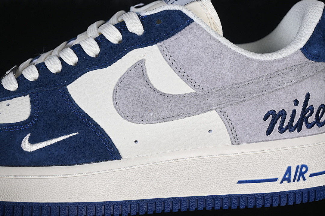 Nike [HM3703-161]-[AIR FORCE 1 07 LOW WHITE/GREY/BLUE]-[WOMAN:36-39]-[MAN:40-45] - Image 8