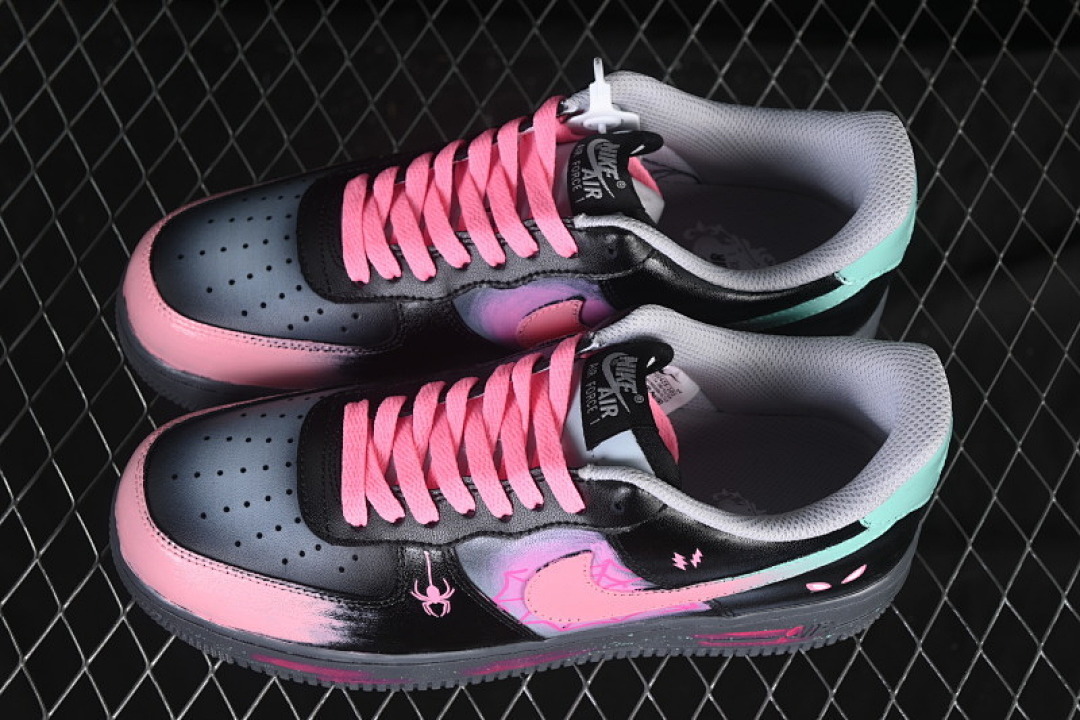Nike [YD2425-011]-[AIR FORCE 1 07 LOW ELECTRIC SPIDER SHADOW PINK/BLACK]-[WOMAN:36-39]-[MAN:40-45] - Image 10