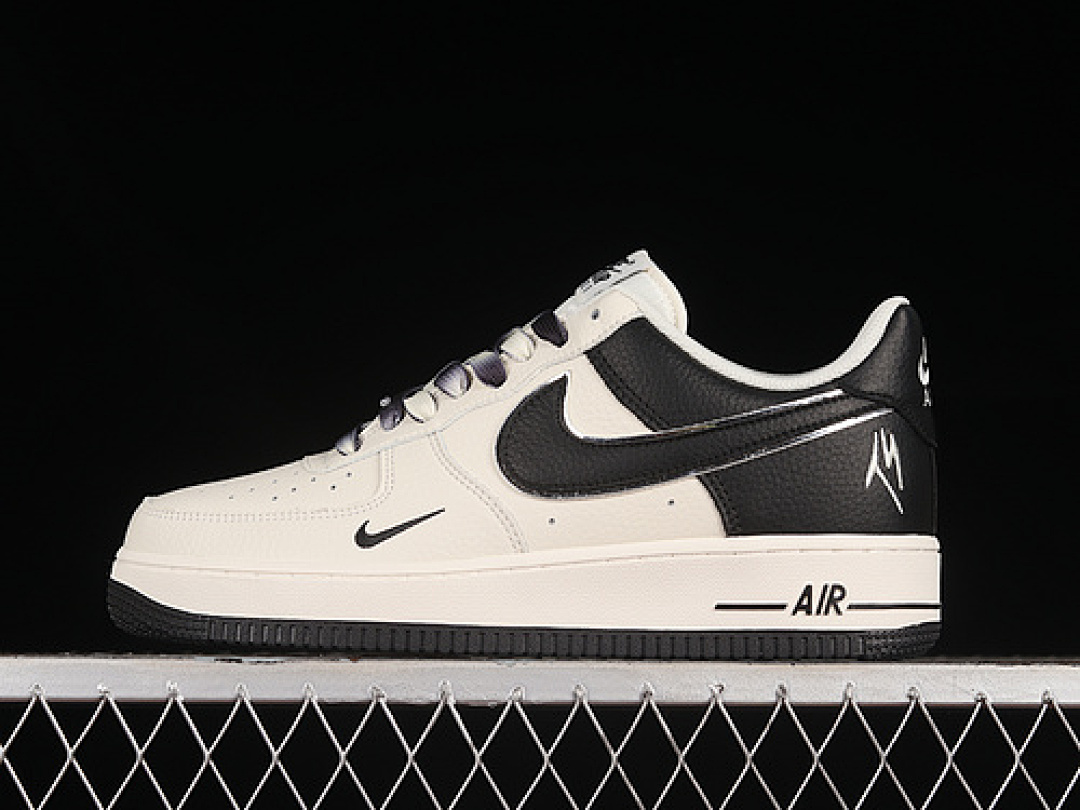 Nike [LO5636-333]-[FAT JOE X AIR FORCE 1 07 LOW BEIGE/BLACK]-[WOMAN:36-39]-[MAN:40-45], photo 1