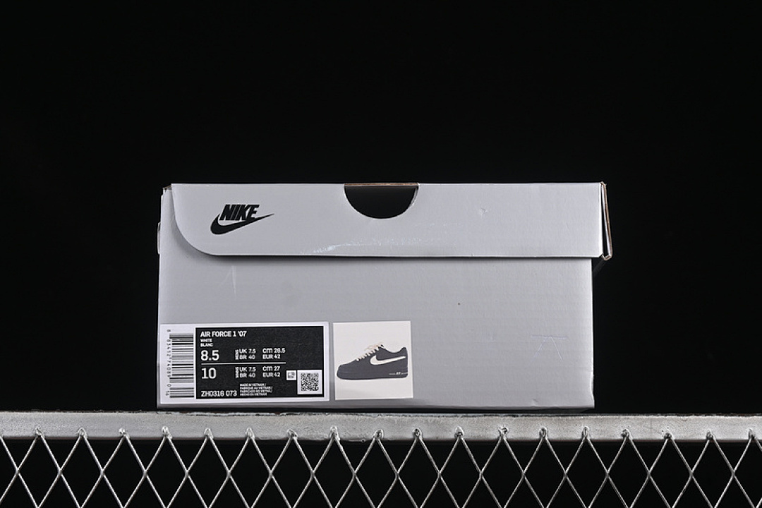 Nike [ZH0316-073]-[AIR FORCE 1 07 LOW BLACK/WHITE]-[WOMAN:36-39]-[MAN:40-45] - Image 12