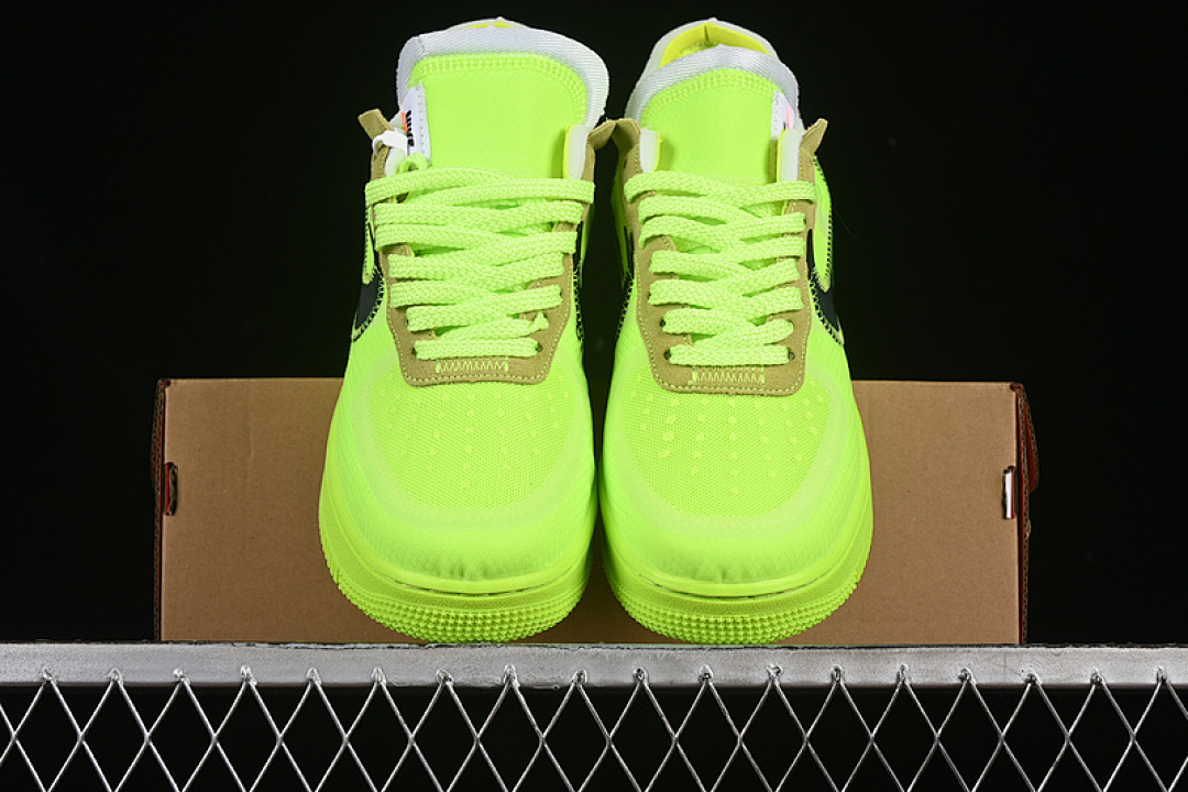 Nike [AO4606-700]-[OFF WHITE AIR FORCE 1 LOW VOLT/CONE-BLACK-HYPER JADE]-[WOMAN:36-39]-[MAN:40-45] - Image 13