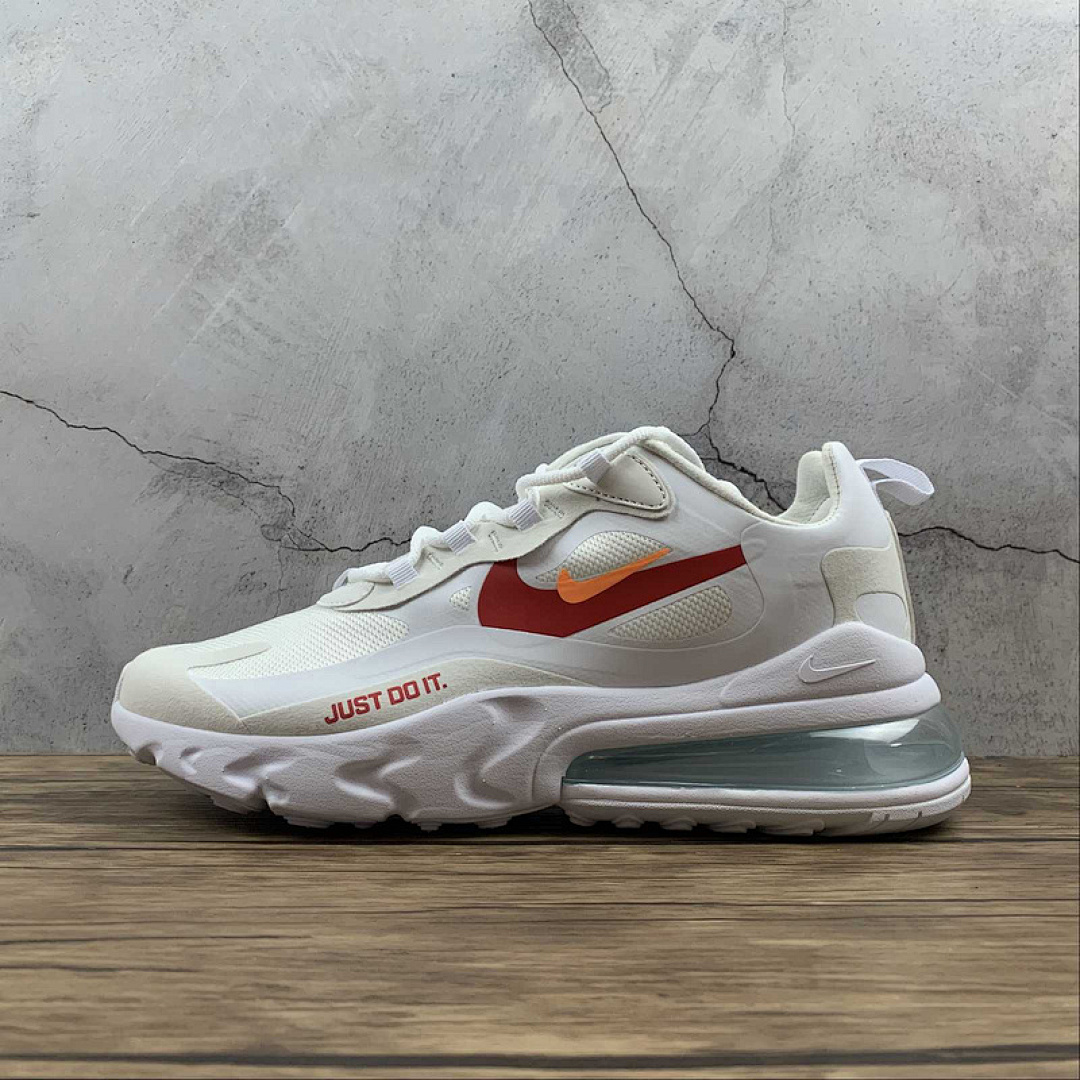 Nike AIR MAX 270 REACT JUST DO IT WOLF GREY/HYPER CRIMSON/UNIVERSITY RED · CT2203-002, photo 1