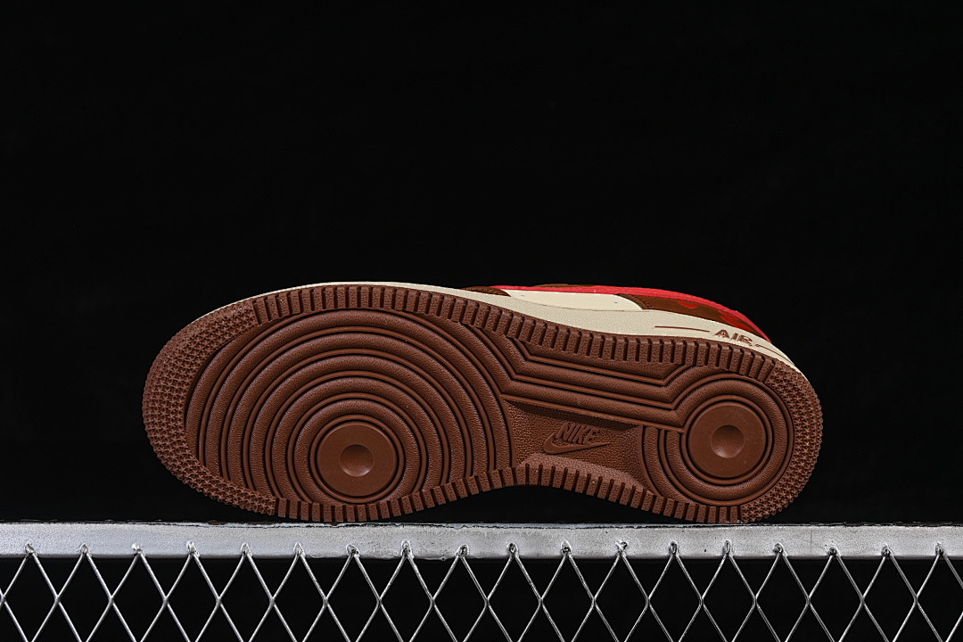Nike [NH0601-538]-[AIR FORCE 1 07 LOW CASUAL SNEAKERS BROWN/RED]-[WOMAN:36-39]-[MAN:40-45] - Image 15