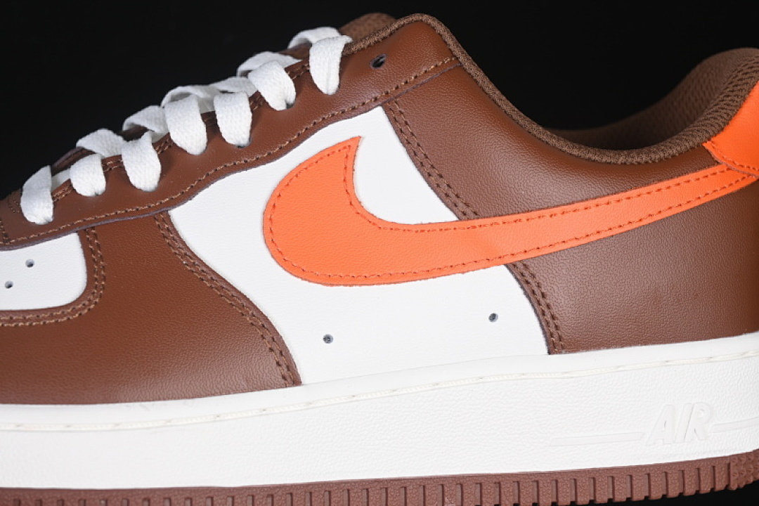Nike [IO7545-221]-[AIR FORCE 1 07 LOW CASUAL SNEAKERS ORANGE/BROWN]-[WOMAN:35.5-39]-[MAN:40-45] - Image 7