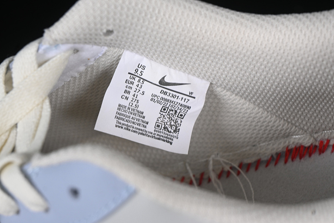 Nike [DB3301-711]-[AIR FORCE 1 07 LOW CHERUB WHITE/GREY/BLUE/GOLD]-[WOMAN:36-39]-[MAN:40-45] - Image 6