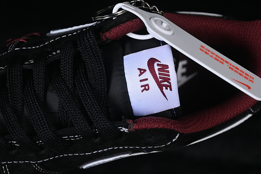 Nike [XZ6188-117]-[AIR FORCE 1 07 LOW CASUAL SHOES BLACK/WHITE/WINE RED]-[WOMAN:36-39]-[MAN:40-45] - Image 8