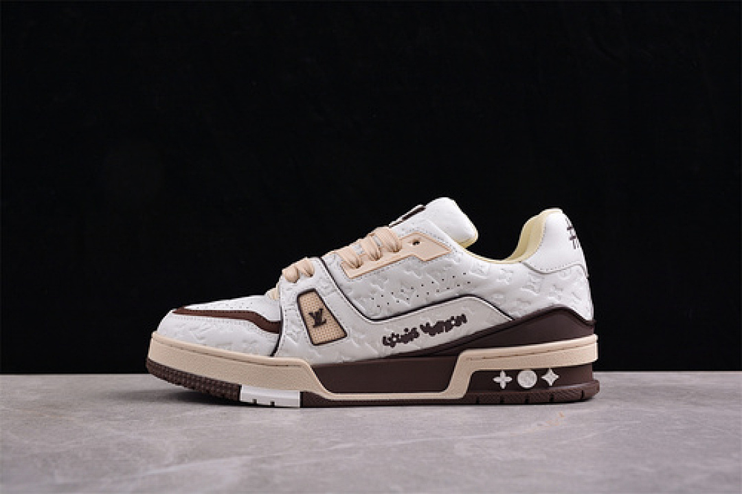 Louis Vuitton Louis Vuitton [2024TRAINER L*V TRAINER WHITE/GREY/YELLOW/BROWN]-[MAN:38-45], photo 1