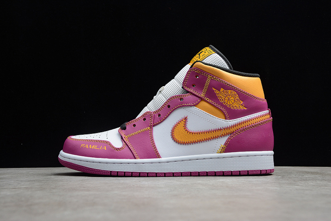 Jordan [DC0350-100]-[CJ AIR JORDAN 1 MID DÍA DE MUERTOS WHITE/UNIV GOLD/CACTUS FLOWER/BLACK], photo 1