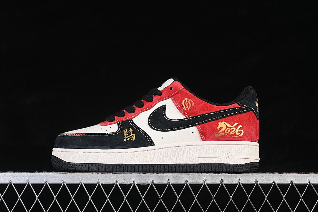 Nike [QW5288-131]-[AIR FORCE 1 07 LOW CASUAL SNEAKERS WHITE/BLACK/RED]-[WOMAN:36-39]-[MAN:40-45] - Image 2