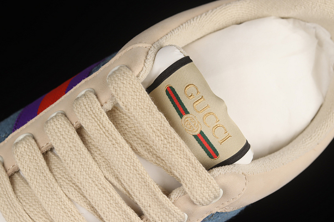 Gucci [A35M09064]-[GU*CCI DISTRESSED SCREENER SNEAKERS BEIGE/BLUE/PURPLE-RED]-[WOMAN:35-40] - Image 10